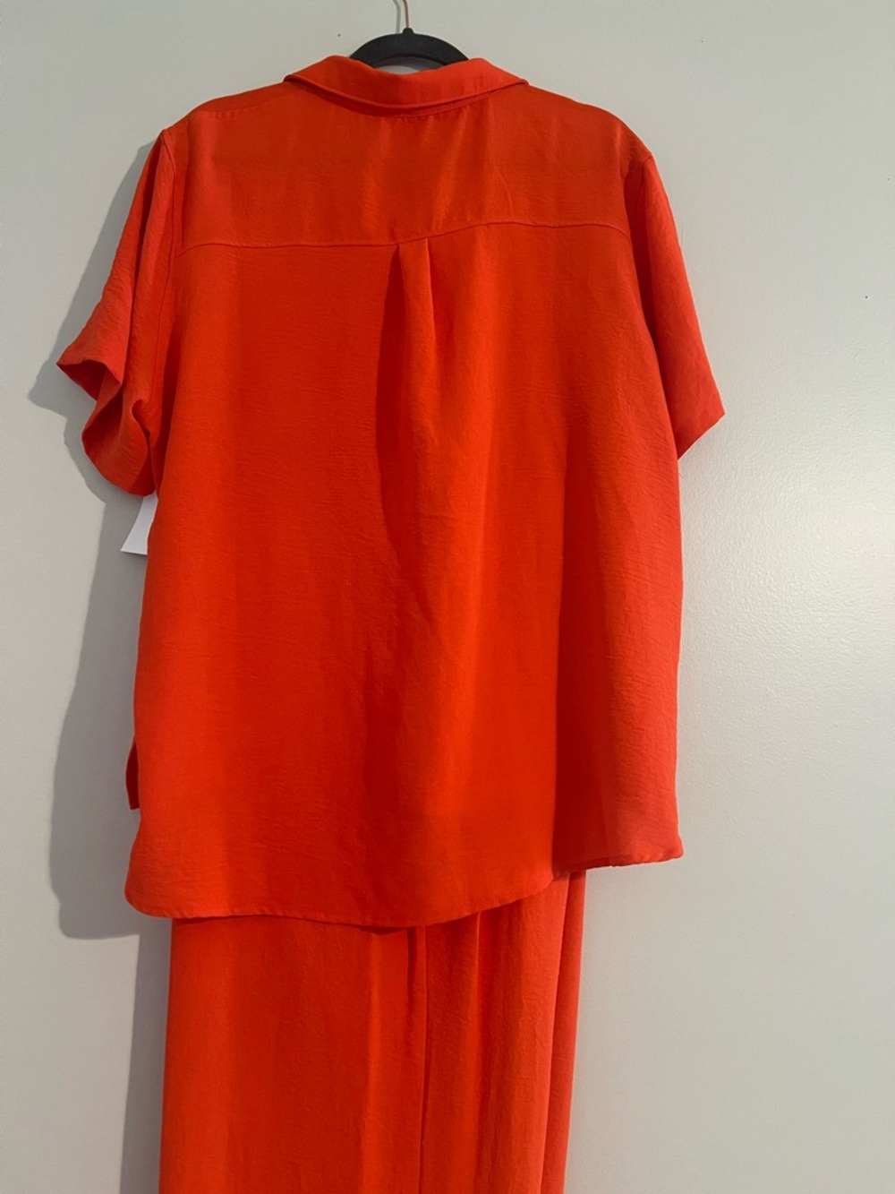 Fashion Nova Orange Two-Piece Blouse and Palazzo Pull-on Elastic Pants Set - Picture 3 of 6